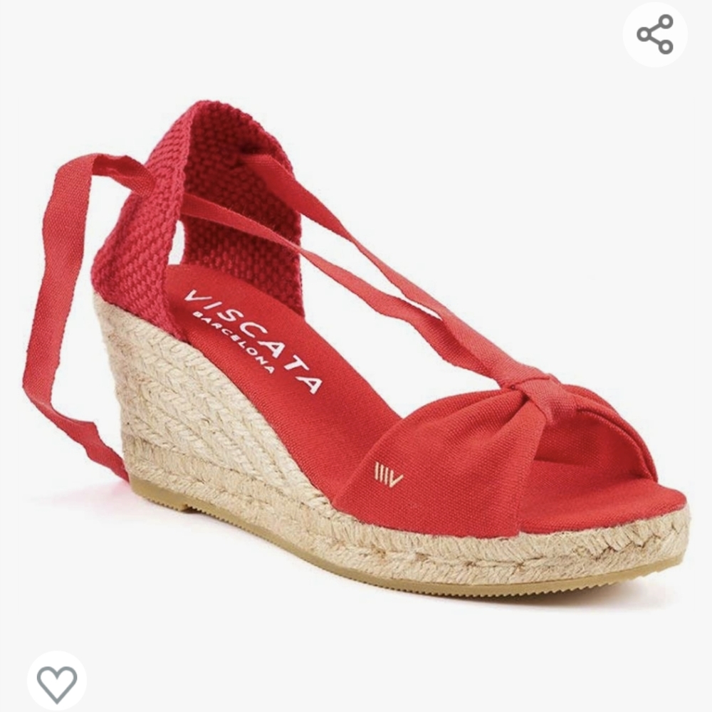 NWOT | Spanish open toe wedge espadrilles | 38